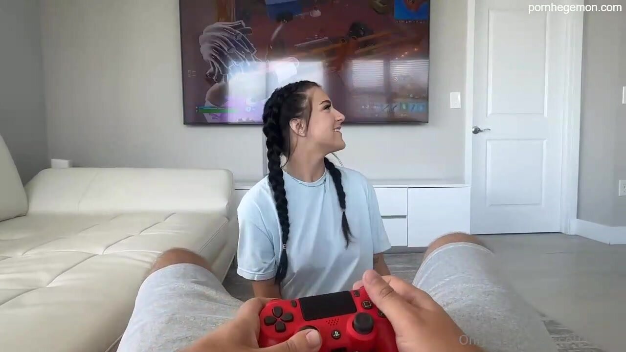 Serena Sterling - Gamer Boy Gets Lucky Creampie