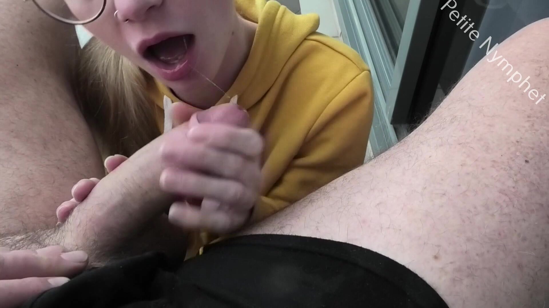 Naughty Nymphet - Out on the Balcony in Full View of the People Ac