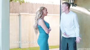 Pristine Edge Charlotte Sins Horny Stepmom Shares Her Stepsons Cock With The New Neighbor