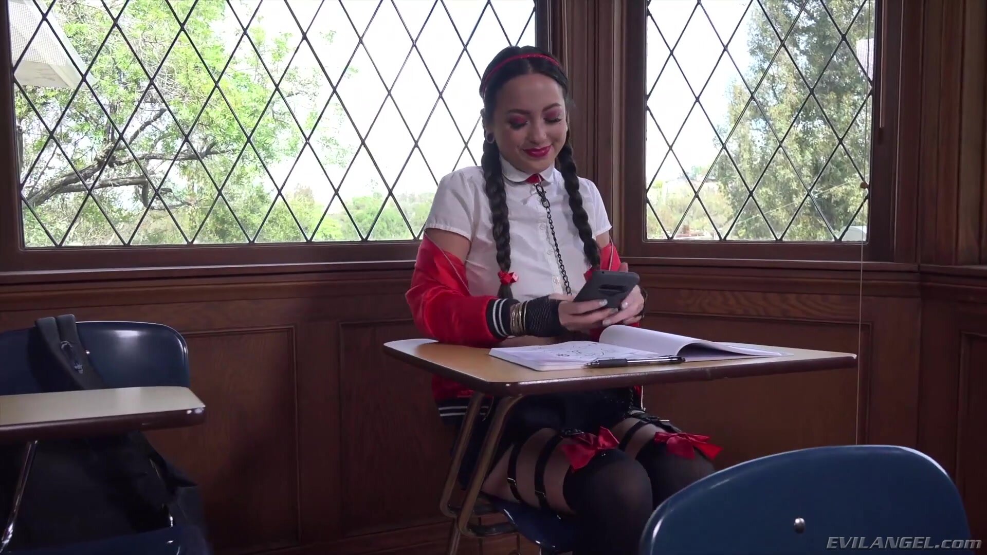 EvilAngel - Dominated Asian Schoolgirl Mi Squirts - Hookup Hotshot Sex Tapes 5 - Mi Ha Doan