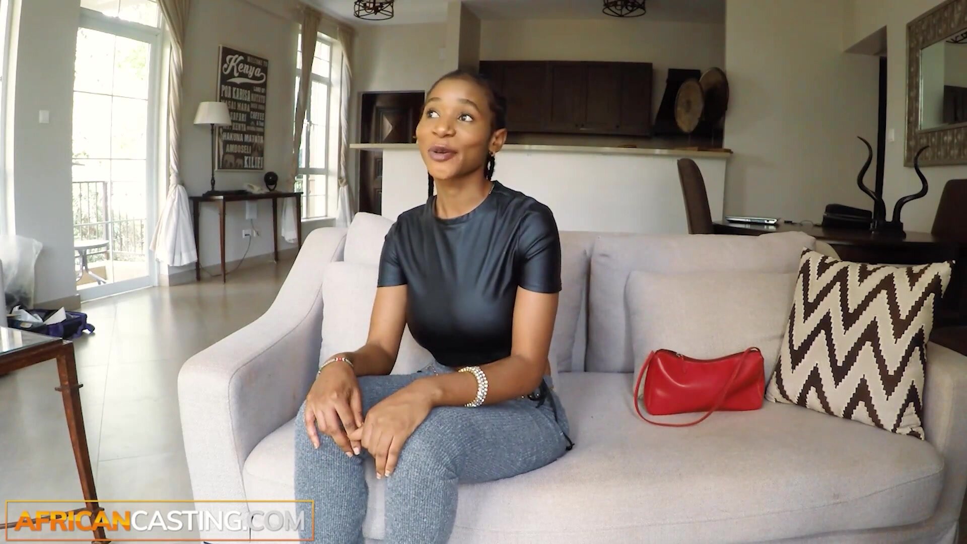 Bubble Butt & Big Tits Black Slut Pounded POV Doggystyle In Naughty Interracial Audition