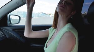 Arina Fox - Stepdad took me out in a car to give him a blowjob - FoxyElf