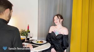 Lesya Moon - First date ended with hot sex in the toilet.