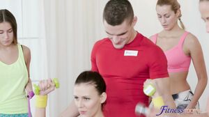 Busty Gym Babe S Big Cock Threesome