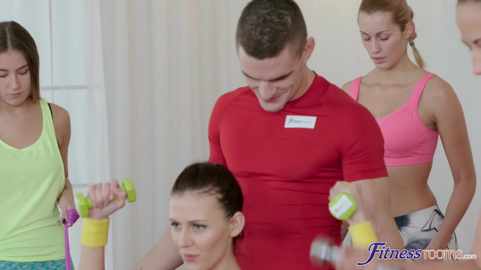 Busty Gym Babe S Big Cock Threesome