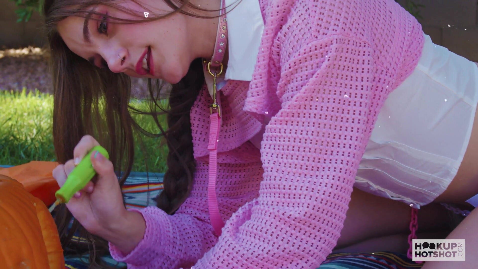 Petite teen trick wants a rough fuck for her Halloween treat