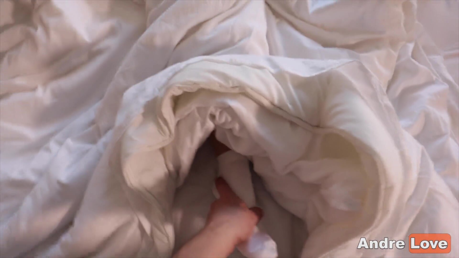 Andre Love - Foot fetish in white socks jerking off her lover's cock