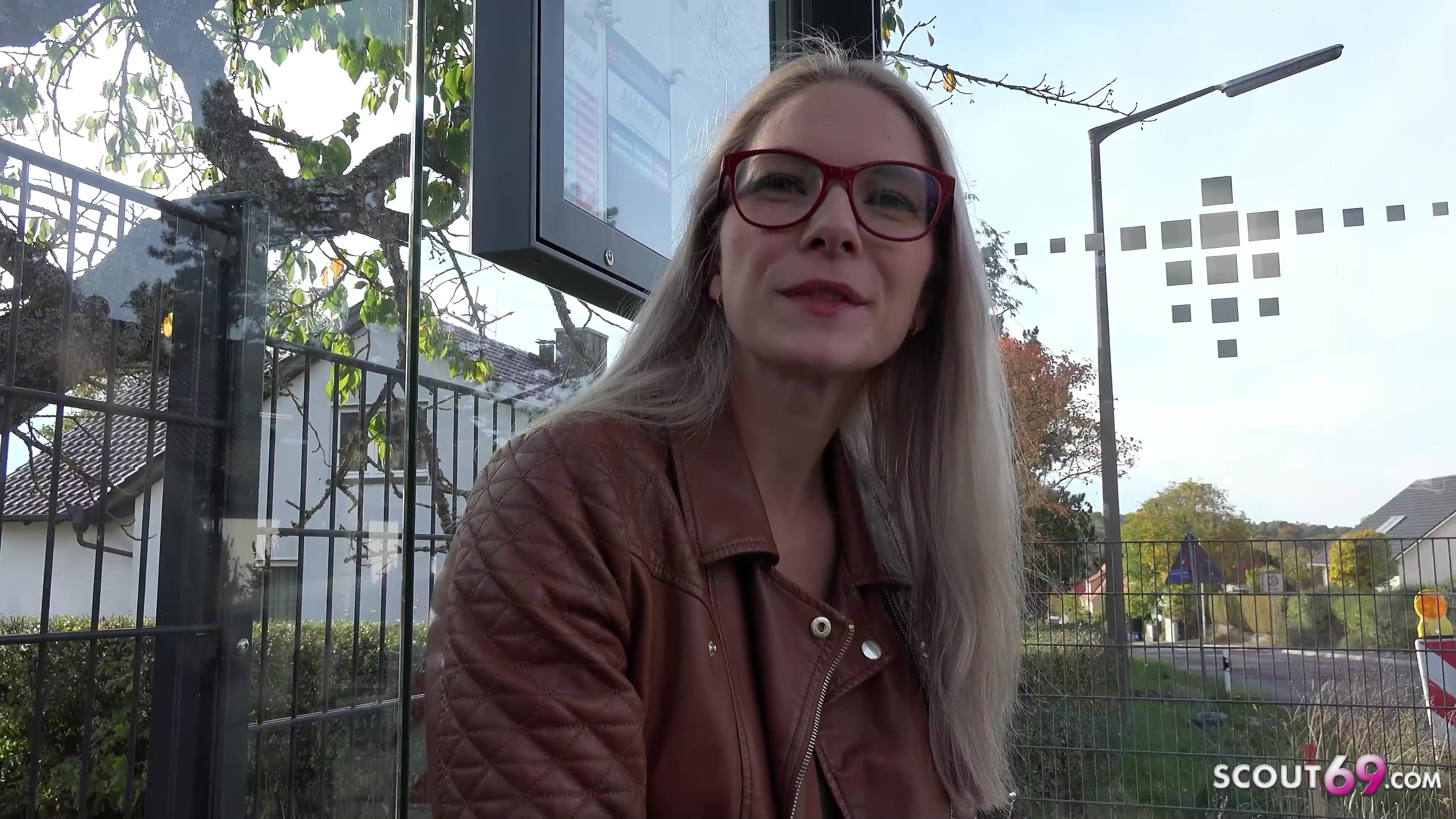 GERMAN SCOUT  Fit blonde Glasses Girl Vivi Vallentine Pickup and talk t