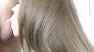 SladkiSlivki - Blowjob of a goddess closeup with a throatpie