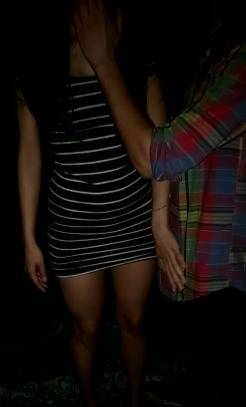 NemiBDesire - Shy girlfriend meets two fan and sucks dicks outdoor to drink and get cum covered