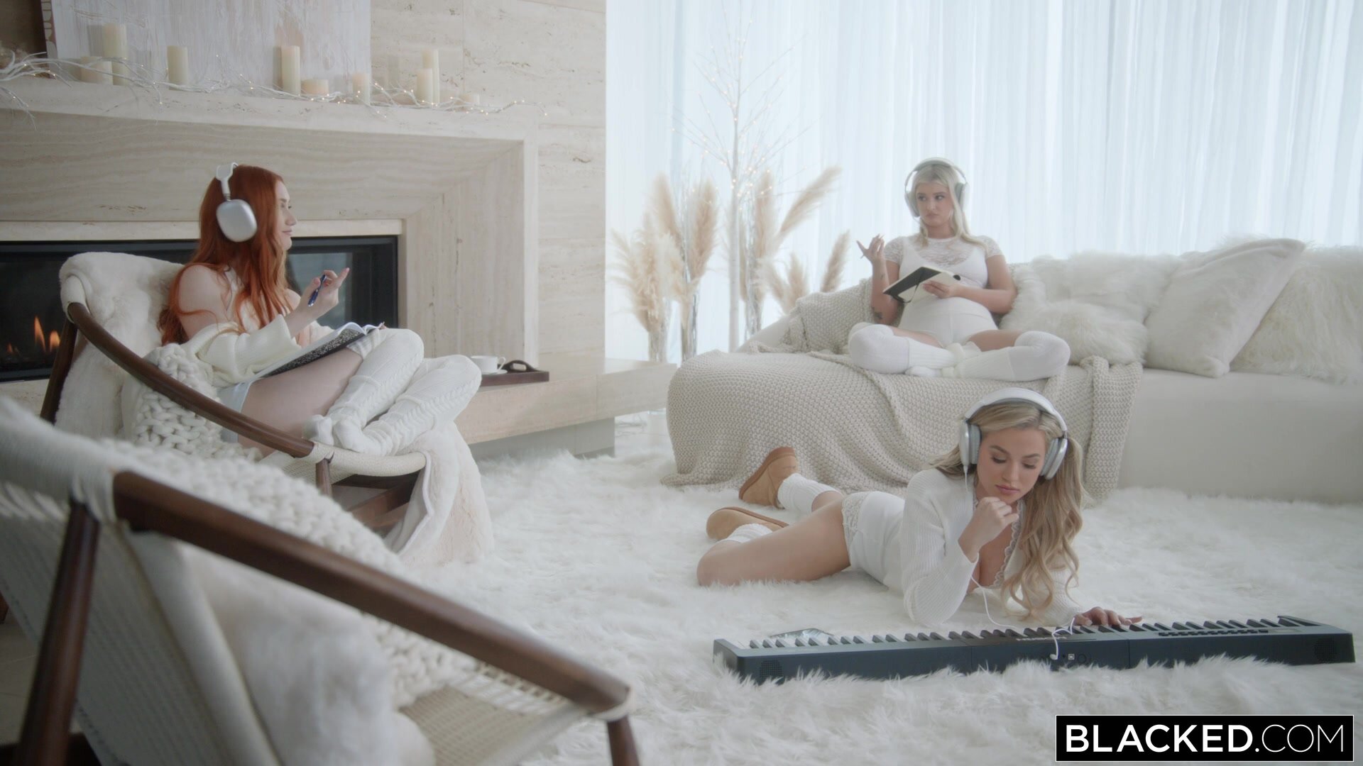 Blacked - Blake Blossom Sky Wonderland And Scarlet Skies Hot Girl Trio Blake Sky And Scarlet Have Crazy BBC Orgy