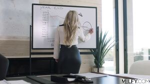 Milfy - Lani Rails - Blonde Boss Lady Gets BBC Tag Teamed