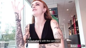 Bananafever - Azura, Tattooed Hoe Sucks The Cream Out Of Brown Asian Cock