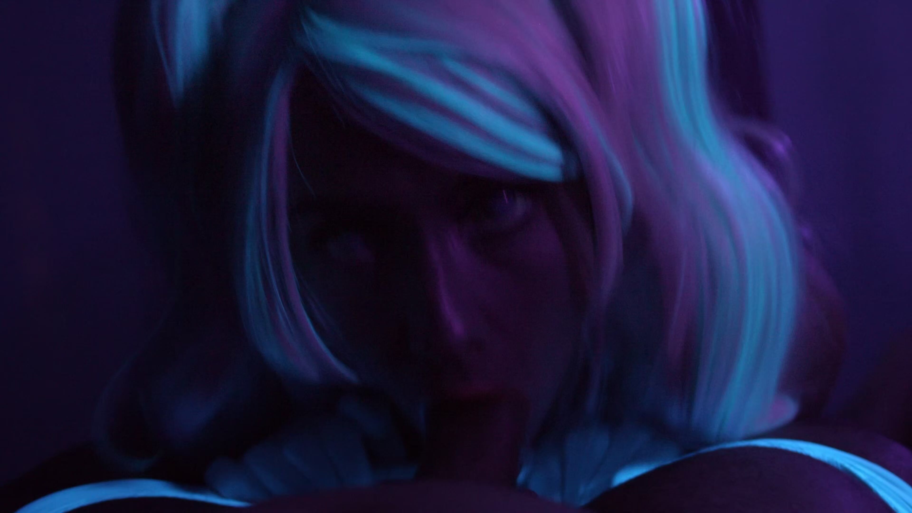 Scarlet Chase - Black Light Close Up Blowjob