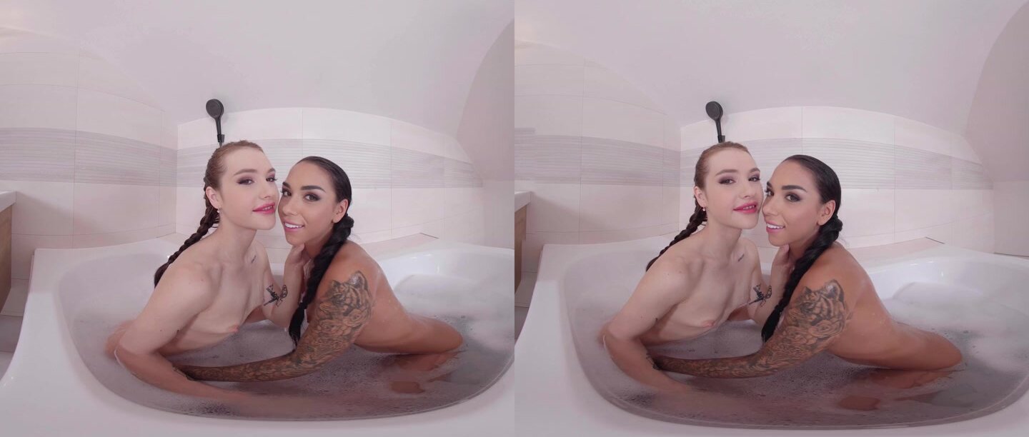 Matty Mila Perez & Black Angel - Threesome Passion: Girls Take a Bath
