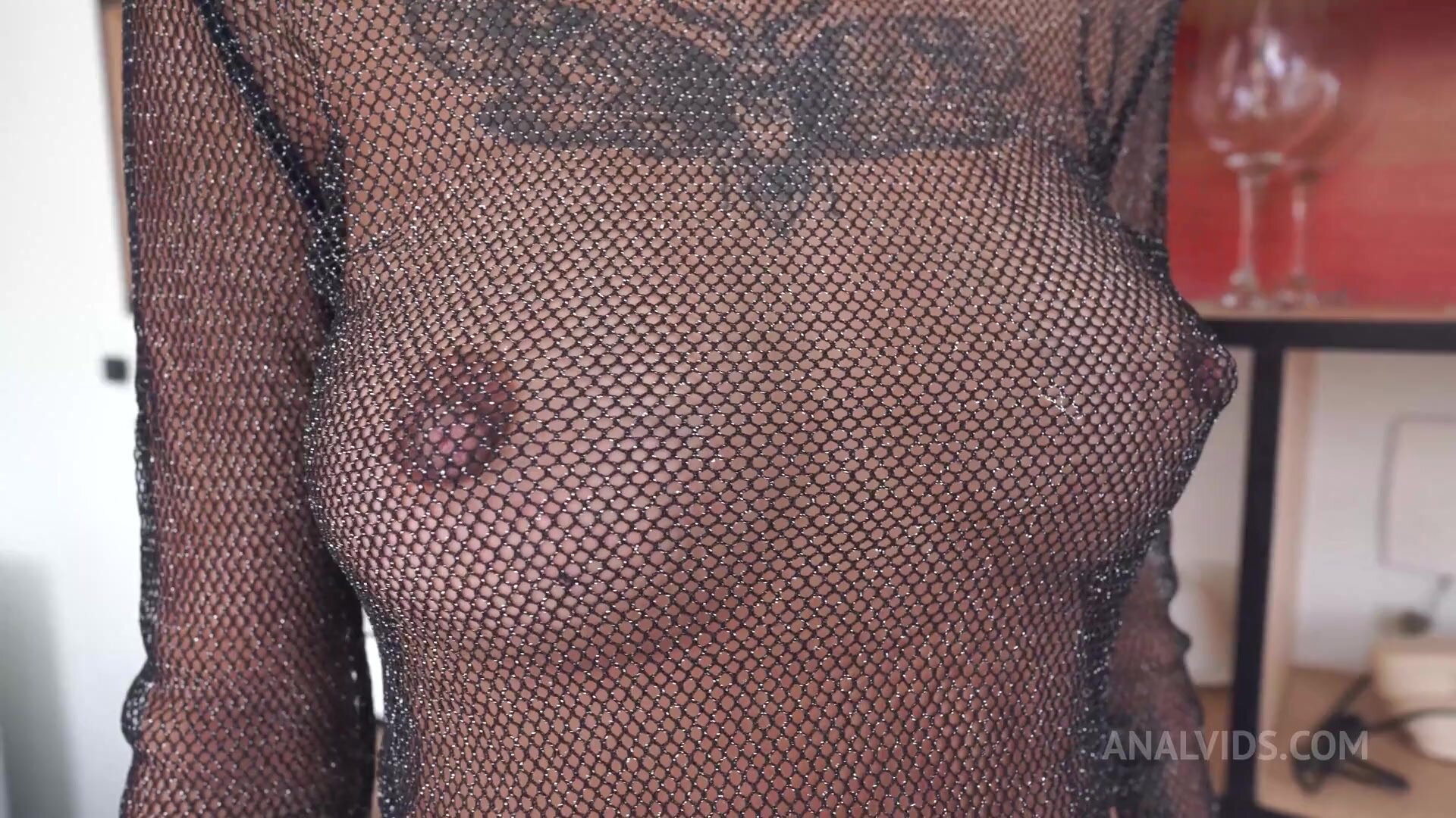 Larinha Small, huge perfect breasts Brazilian, gets her ass stretched by a huge monster cock (Anal, huge gapes, big perfect nursing breast, ATM, huge dick) OB476