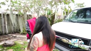 Tokyo Leigh Thick Asian Girl Fucked Hard On Fan Bus