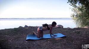 Natalie Flowers - Skinny Girl Nude Exercise Outdoor until she Squirts