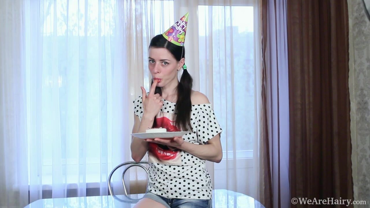 Natalie Flowers - WeAreHairy - Maria Rosa Maria Rosa enjoys a masturbating birthday party