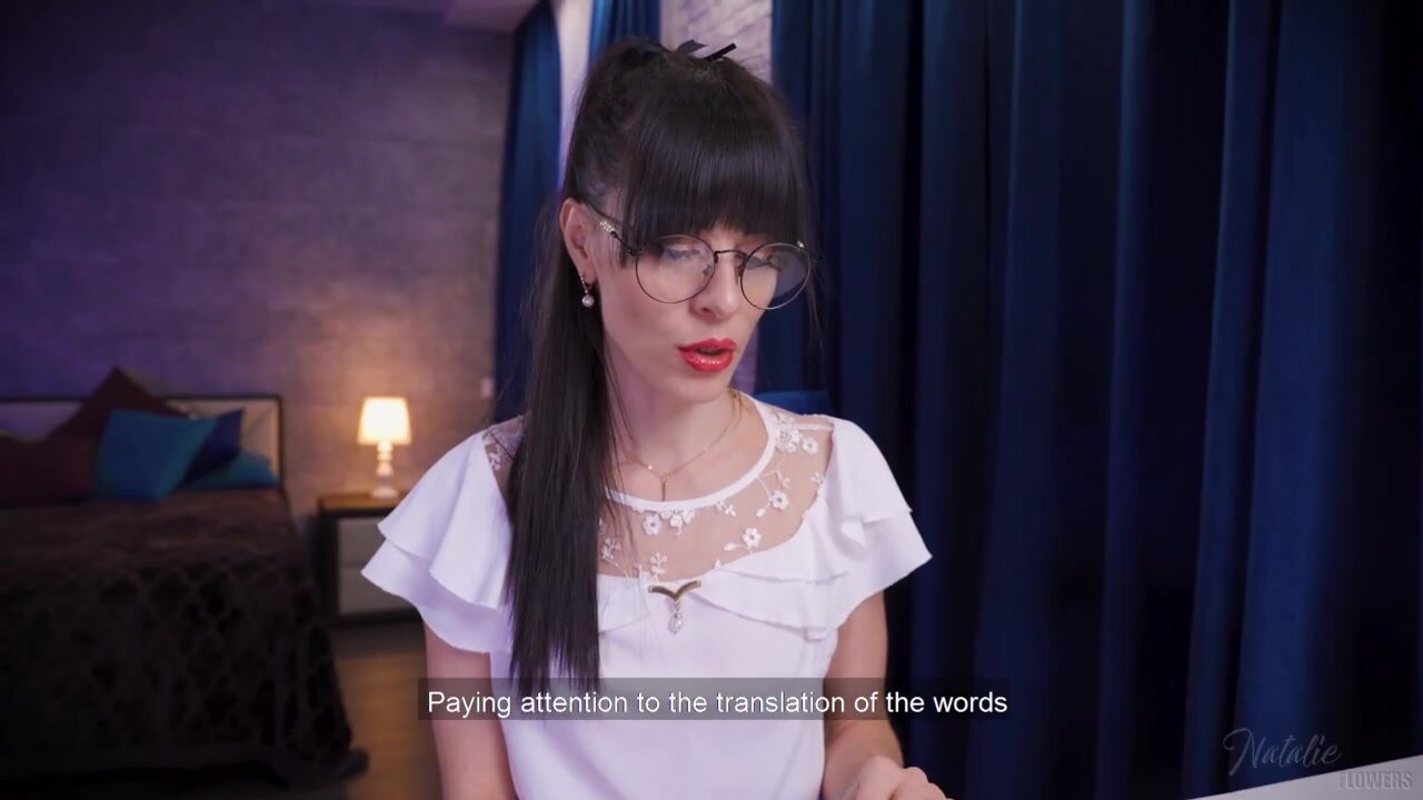 Natalie Flowers - Language lesson ended with Anal Fucking