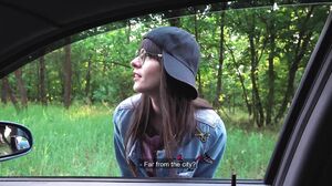 Natalie Flowers - Public Outdoor Sex,at the Road.i Cum on her Panty