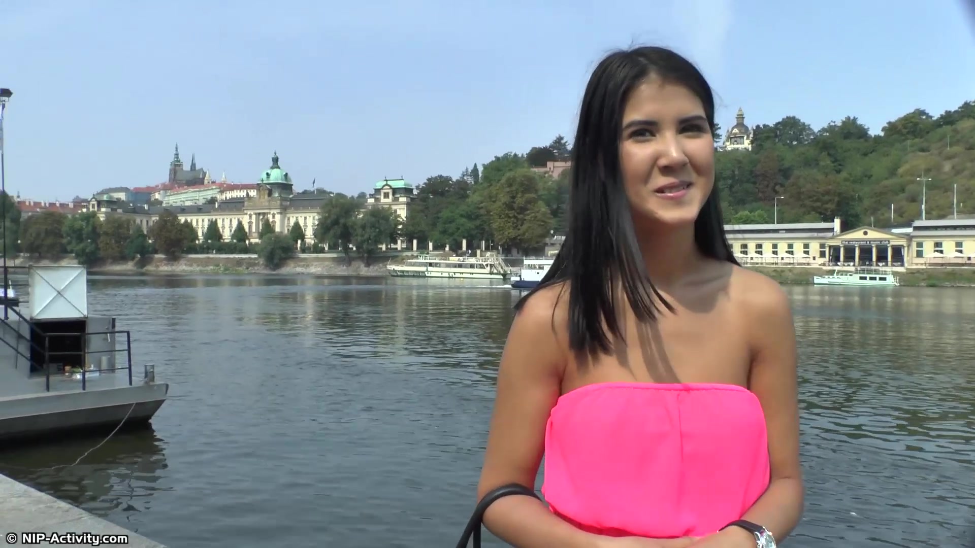 Drahomira nude in public in Prague
